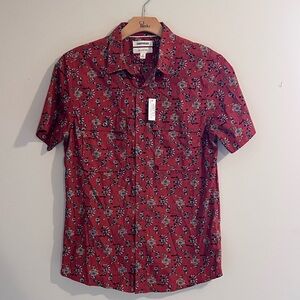 Goodthreads Red Floral Casual Button Down Shirt